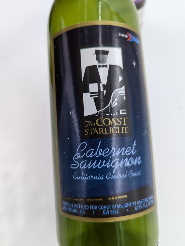Amtrak The Coast Starlight Empty Wine Bottle Set of 3 - EMPTY