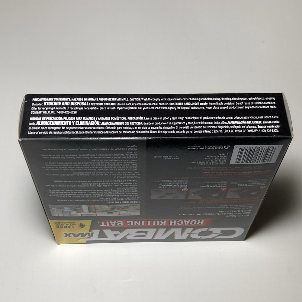 (SEALED) Combat Max Roach Killing Bait- 8 Bait Stations