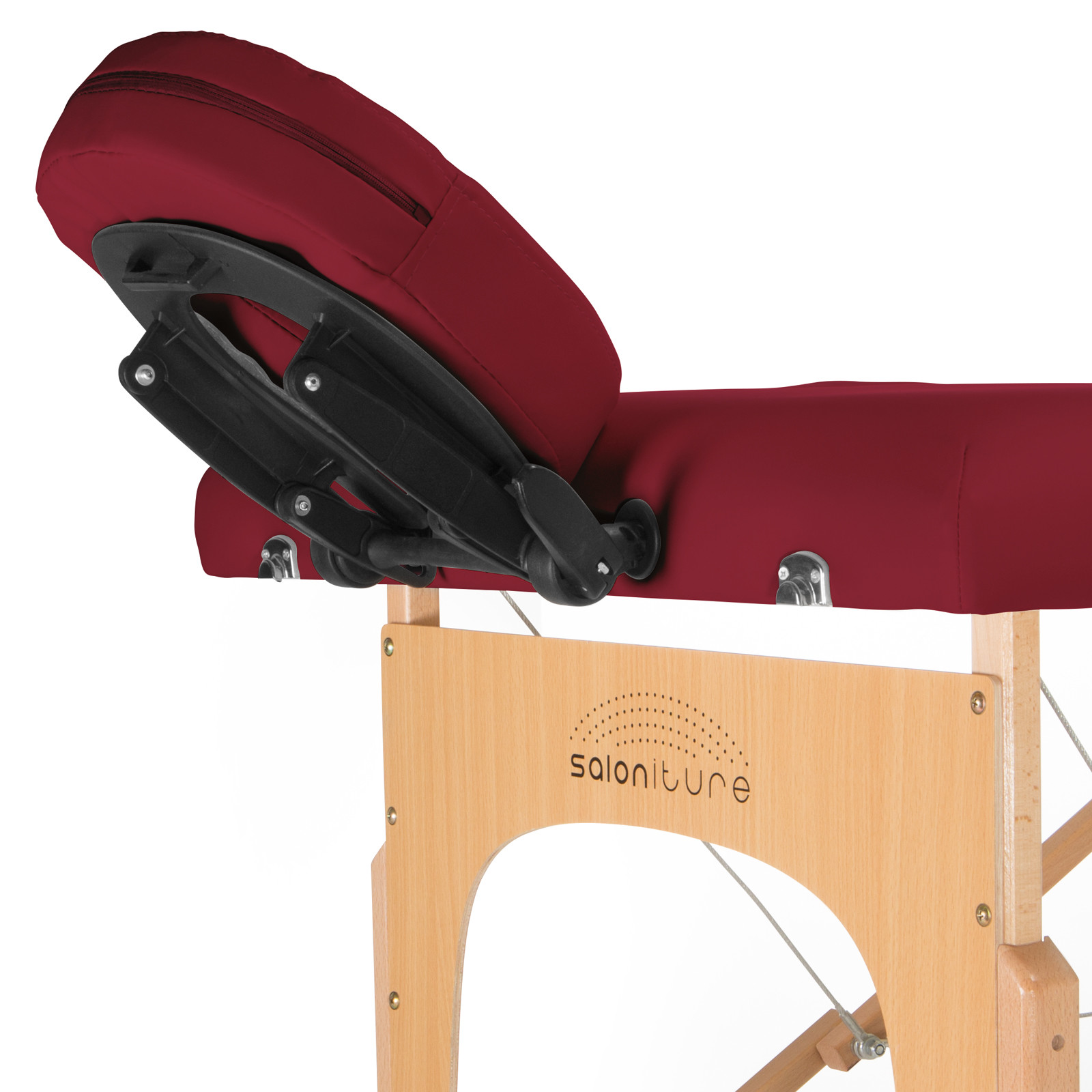 Burgundy Portable Massage Table with Carrying Case