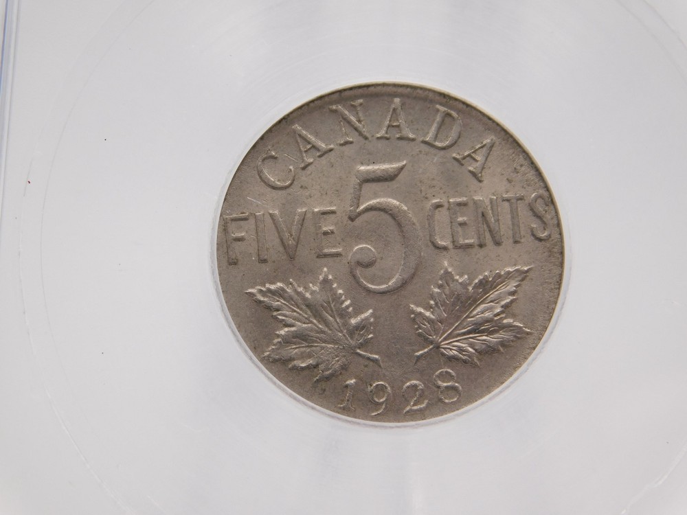 1928 Canada Five Cent ICG MS64 (BT1277)