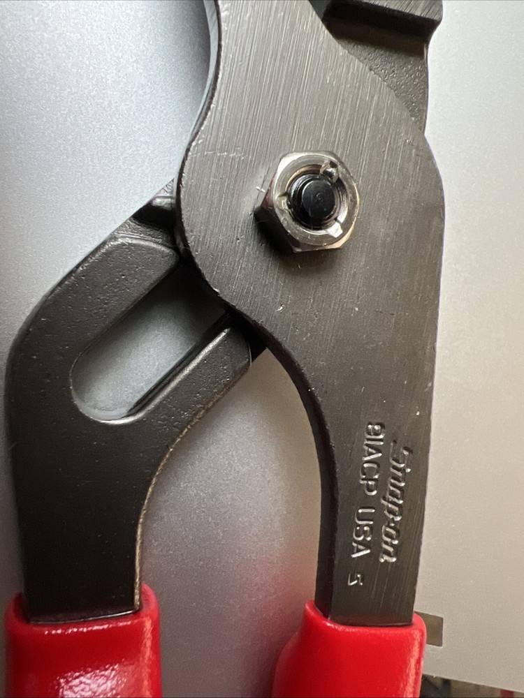 NEW SNAP-ON 91ACP 9" Adjustable Interlocking Channel Pliers RED Soft Grip 🔥lock