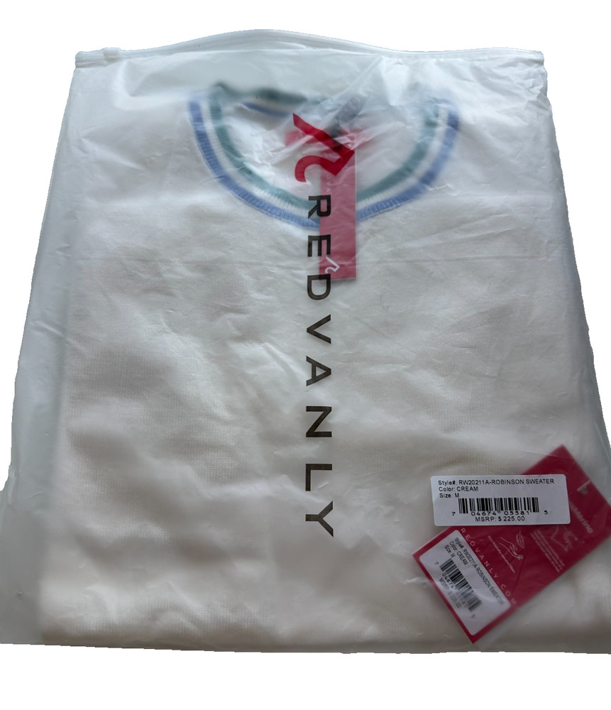 Redvanly Robinson Sweater ~ Color Cream ~ Size Medium ~ NWT