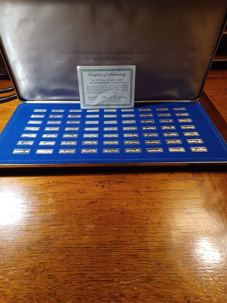 franklin mint classic cars silver ingot