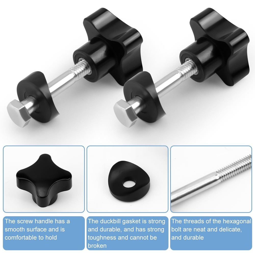 PEUTIER 2 Sets Rollator Walker Replacement Arm Adjustment Knobs, Comfortable Un