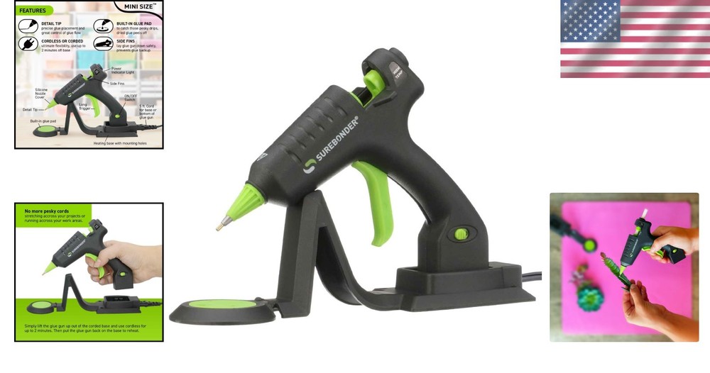 High-Temperature Mini Hot Glue Gun Cordless Corded Craft DIY Projects