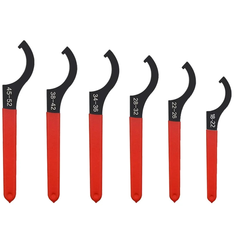 6x Coilover Spanner Wrench Set Adjustable C-Shape Shock Spanner Hook Wrench Tool