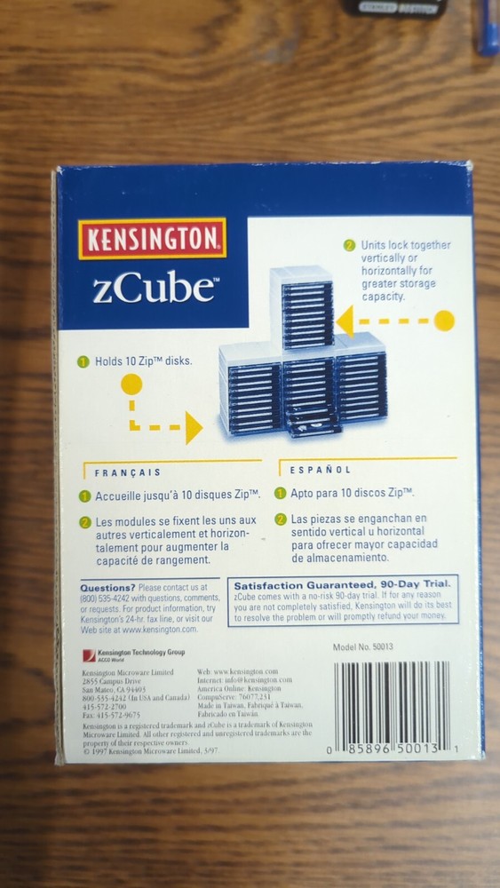 kensington zcube zip disk storage