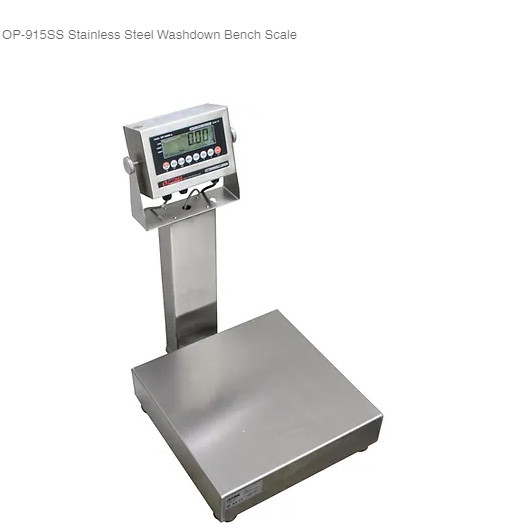 Optima  Bench Scale Scale 100 LB x 0.02 LB Washdown Stainless NTEP