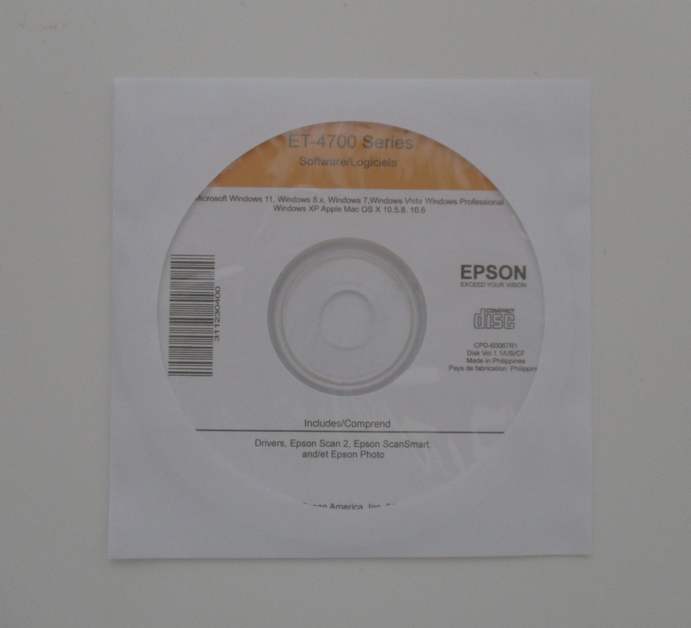 Setup SOFTWARE for EPSON Series ET-4700 Software