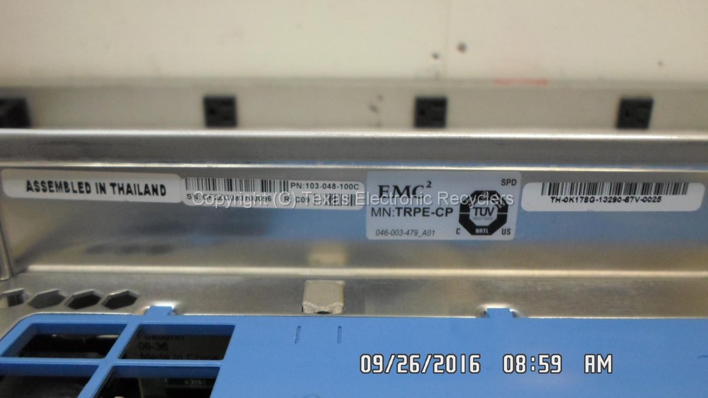 EMC TRPE-CP 103-048-100 CPU Controller Module w/ 8GB RAM for EMC TRPE Enclosure