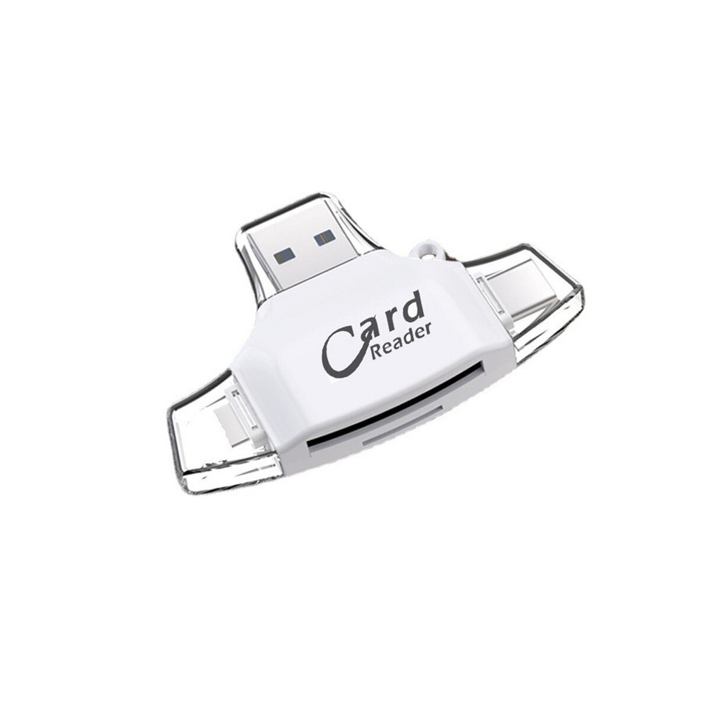 4-in-1 SD/TF Card Reader Micro SD USB 2.0 OTG Adapter For iPhone 13 Pro Max Mini
