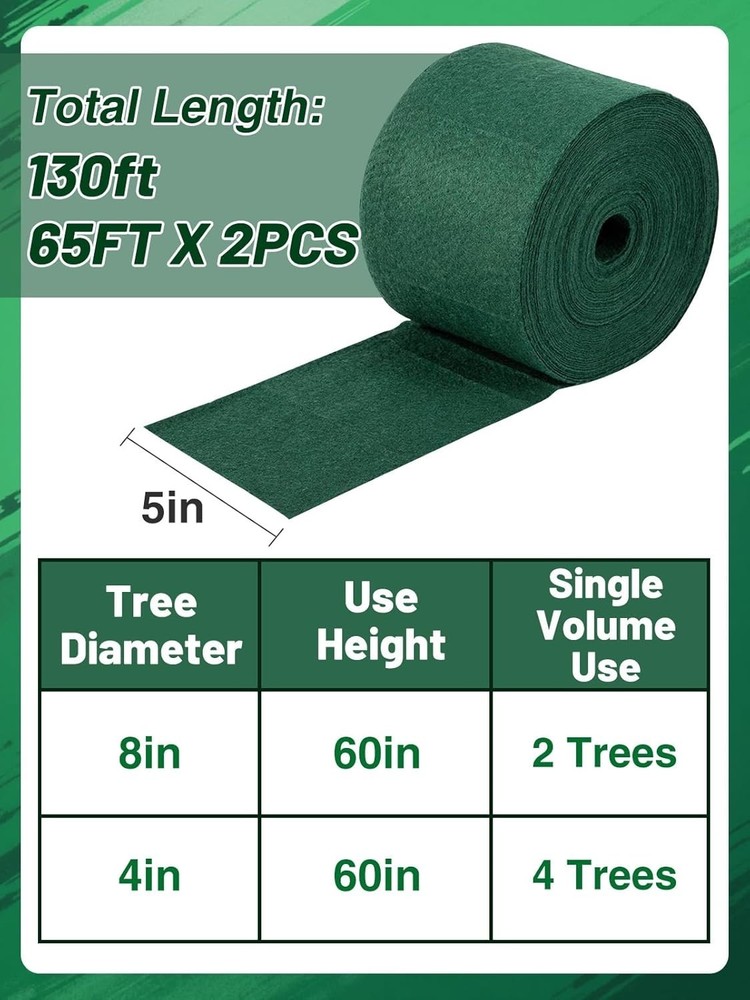 Winter Tree Protector Wrap - 65 ft x 2 - Heavy-Duty Guard