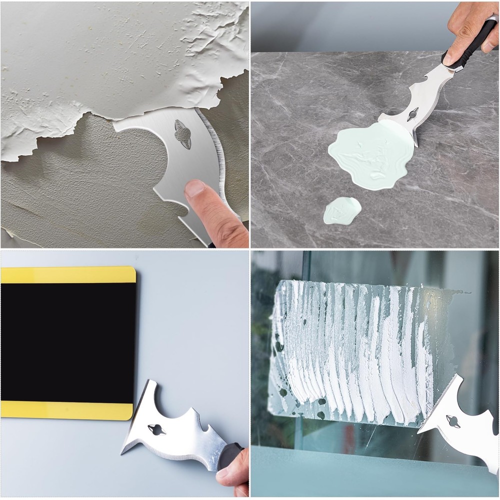 Paint Scraper, 3 Pack Multi Use Paint Tools Putty Knife 10 in 1, Paint Scrape...