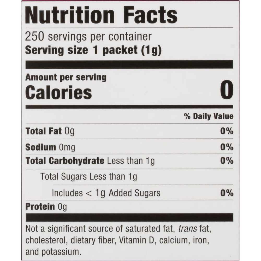 Zero Calorie Sweetener Packets