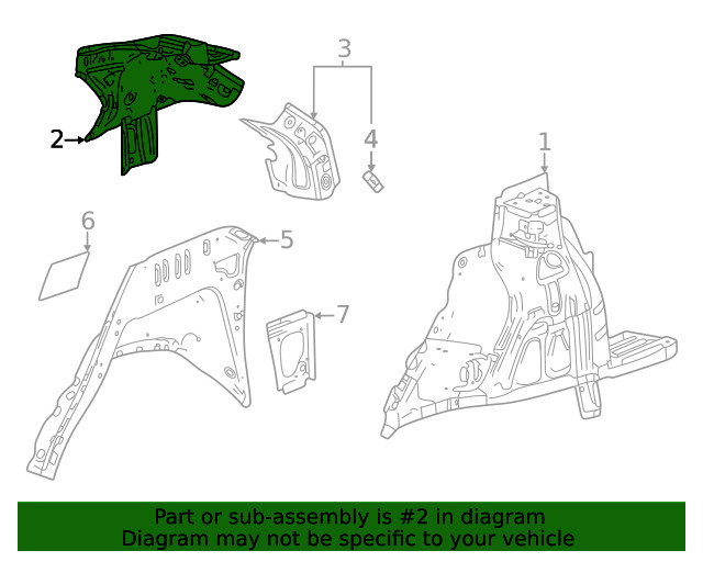 Genuine GM Inner Quarter Panel 60003510