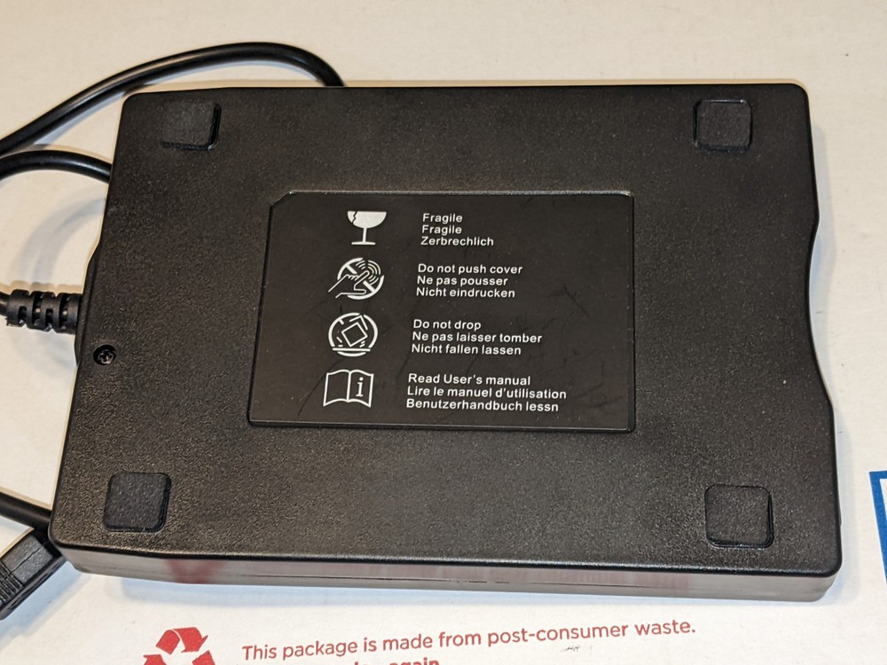 RAAYOO 3.5 inch External Floppy Disk Drive Reader with Built in Cable, USB 2.0