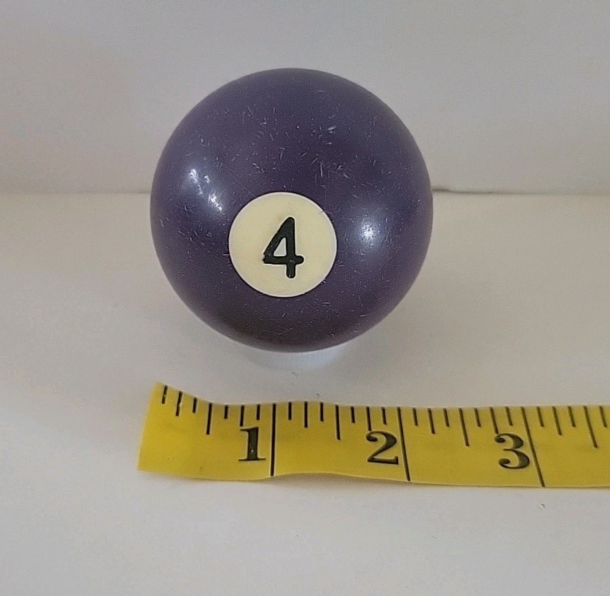 Vintage No. 4 Solid Purple Pool Ball Billiard 2" Replacement (G)
