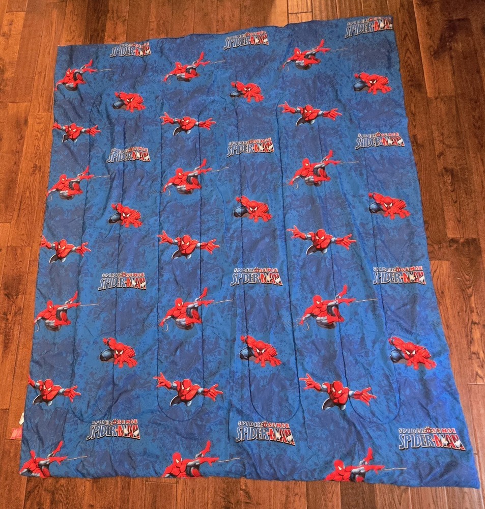 Spider-man Kids Reversible Twin/Full Comforter Spidersense Marvel Spiderman
