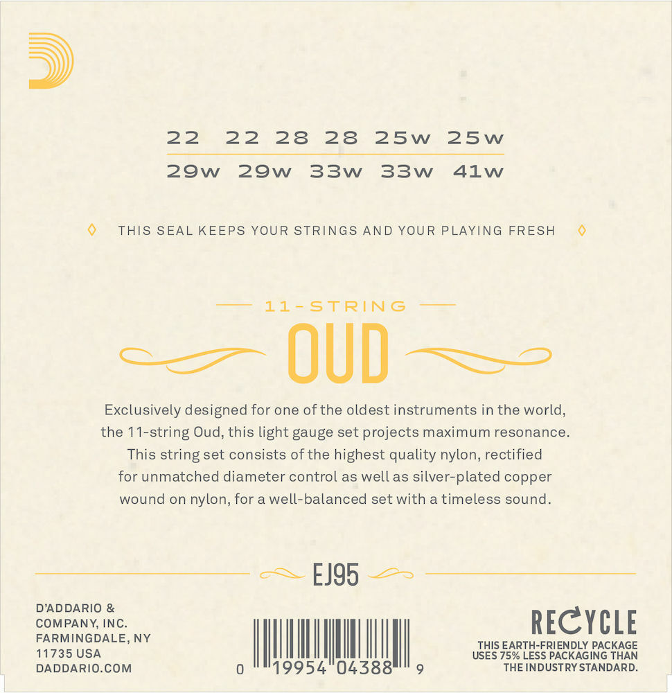 D'Addario EJ95 Oud 11-String Set