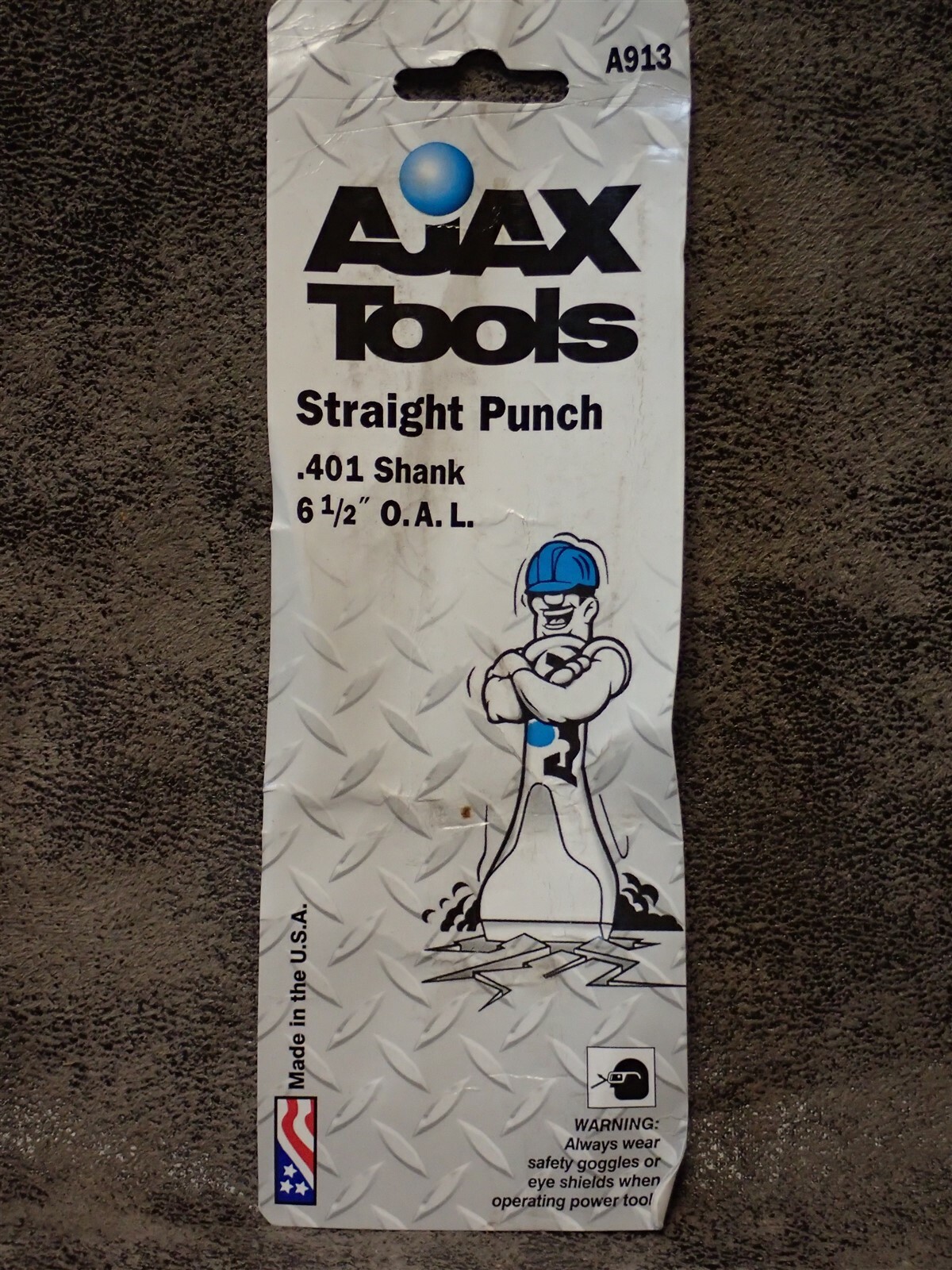 New! A913 AJAX Tools Straight Punch .401 Shank 6-1/2" OAL
