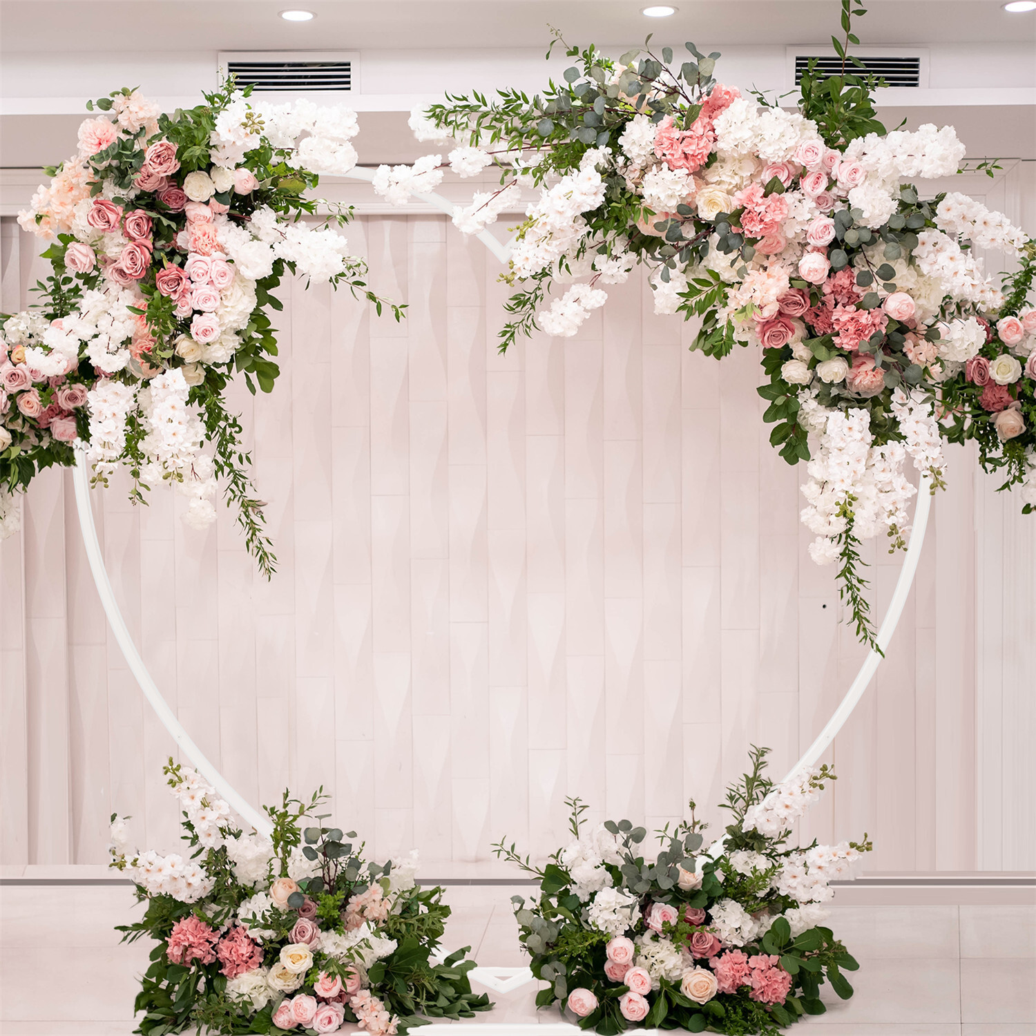 7.2ft Heart Shaped Wedding Metal Balloon Arch Stand Frame Display Kit Ceremony