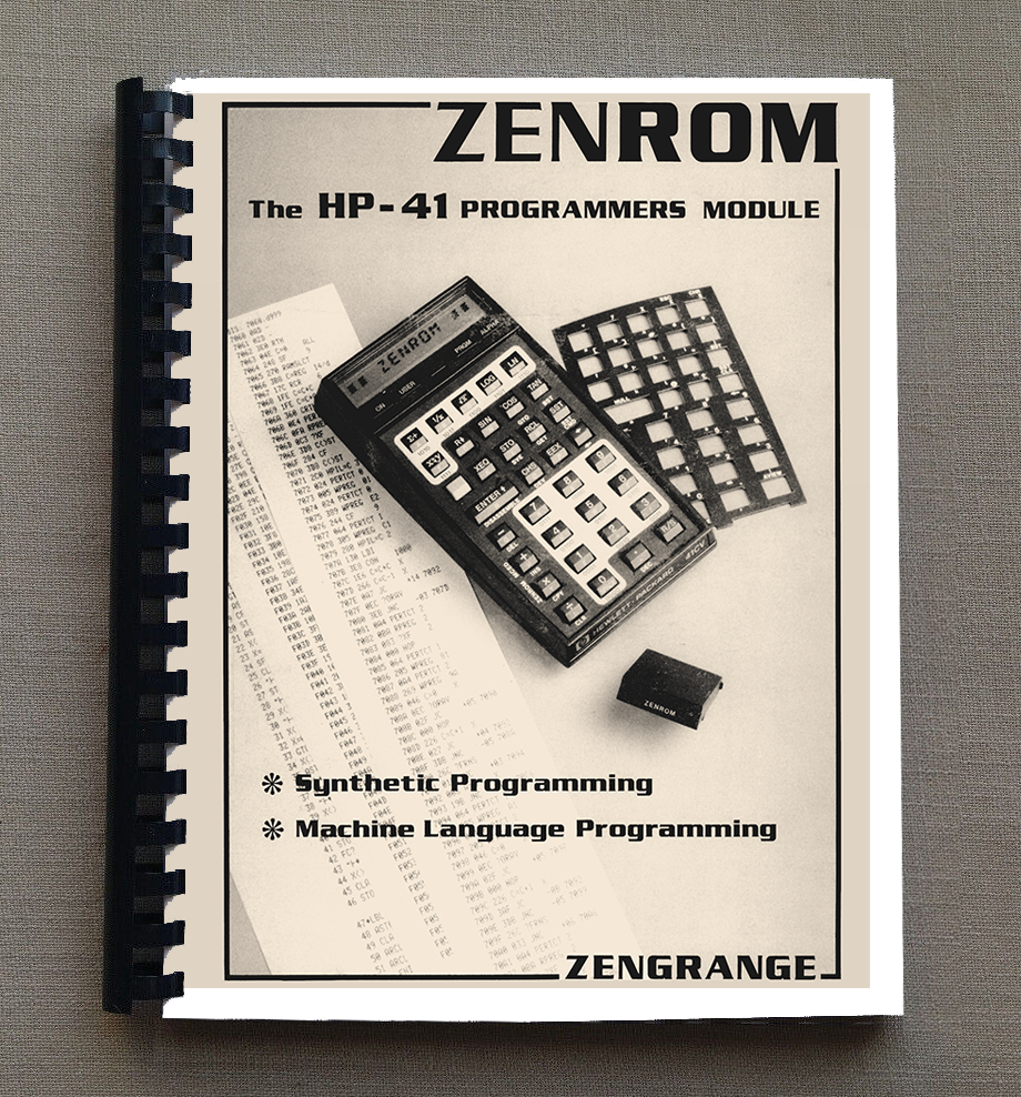 Hewlett Packard HP 41 Calculator: ZENROM Manual