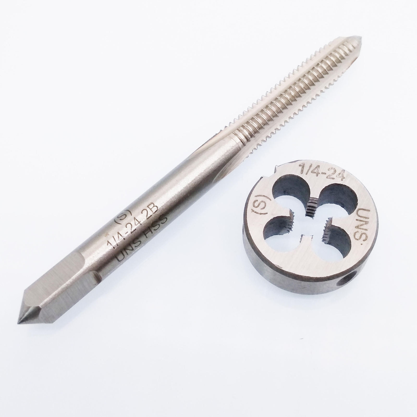 US Stock HSS 1/4-24 UNS Tap & 1/4-24 UNS Die Right Hand