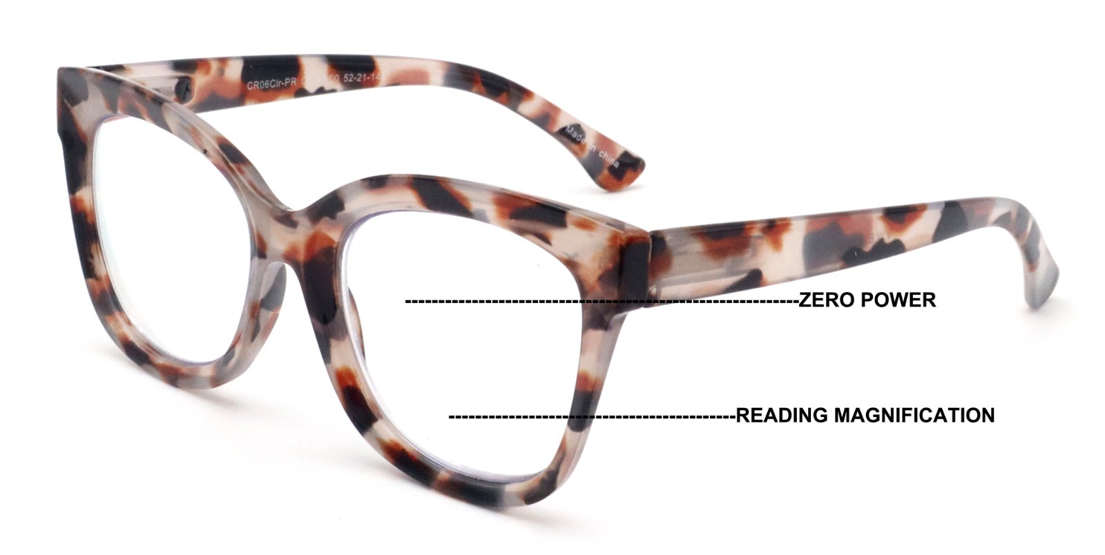 Women Large Oversized Progressive Clear Bifocal Reading glasses - No Line or Bub