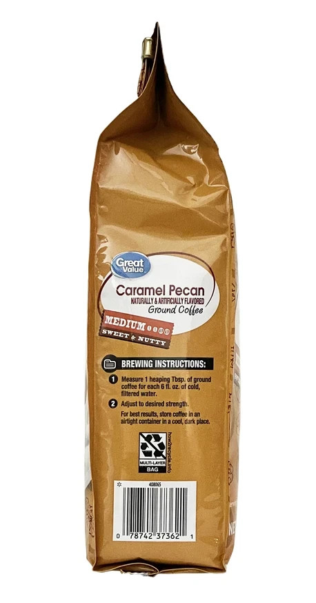 Great Value Caramel Pecan Ground Coffee, 12 oz