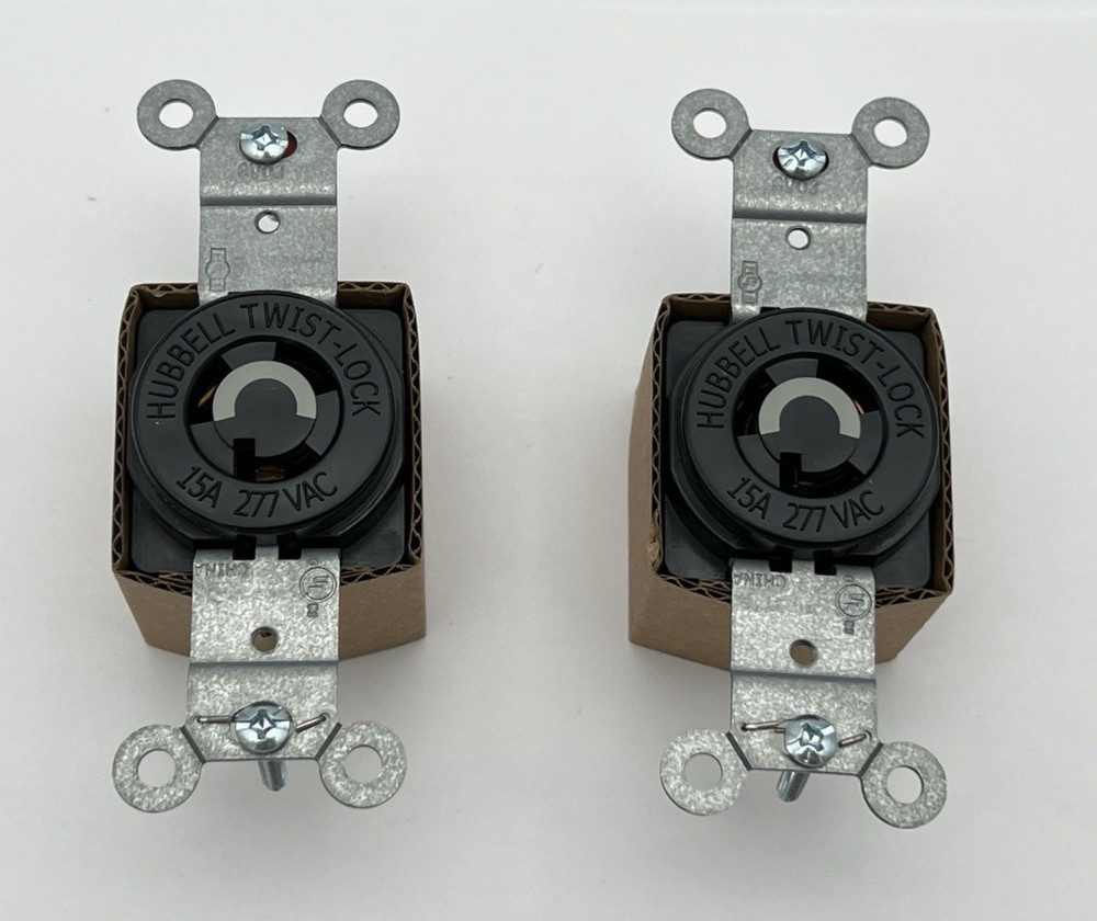 Flush Receptacle 2-Pole 3 Wire Grounding, Locking Series, HBL4760ST (2 PK)