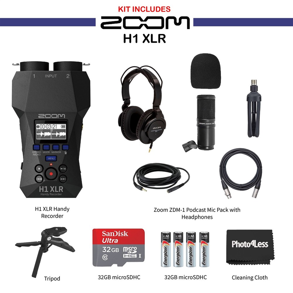 Zoom H1 XLR Handy Recorder Bundle