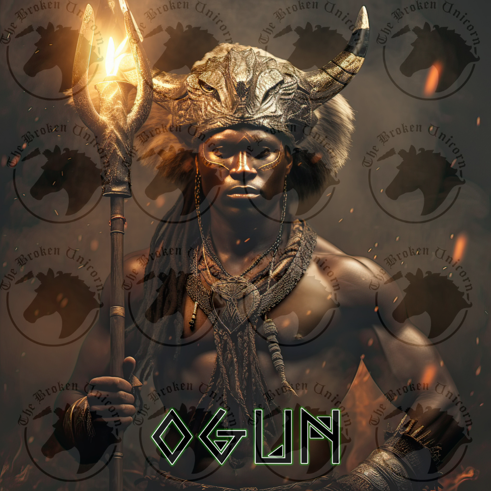 Yoruba African Orishas Ogun Poster