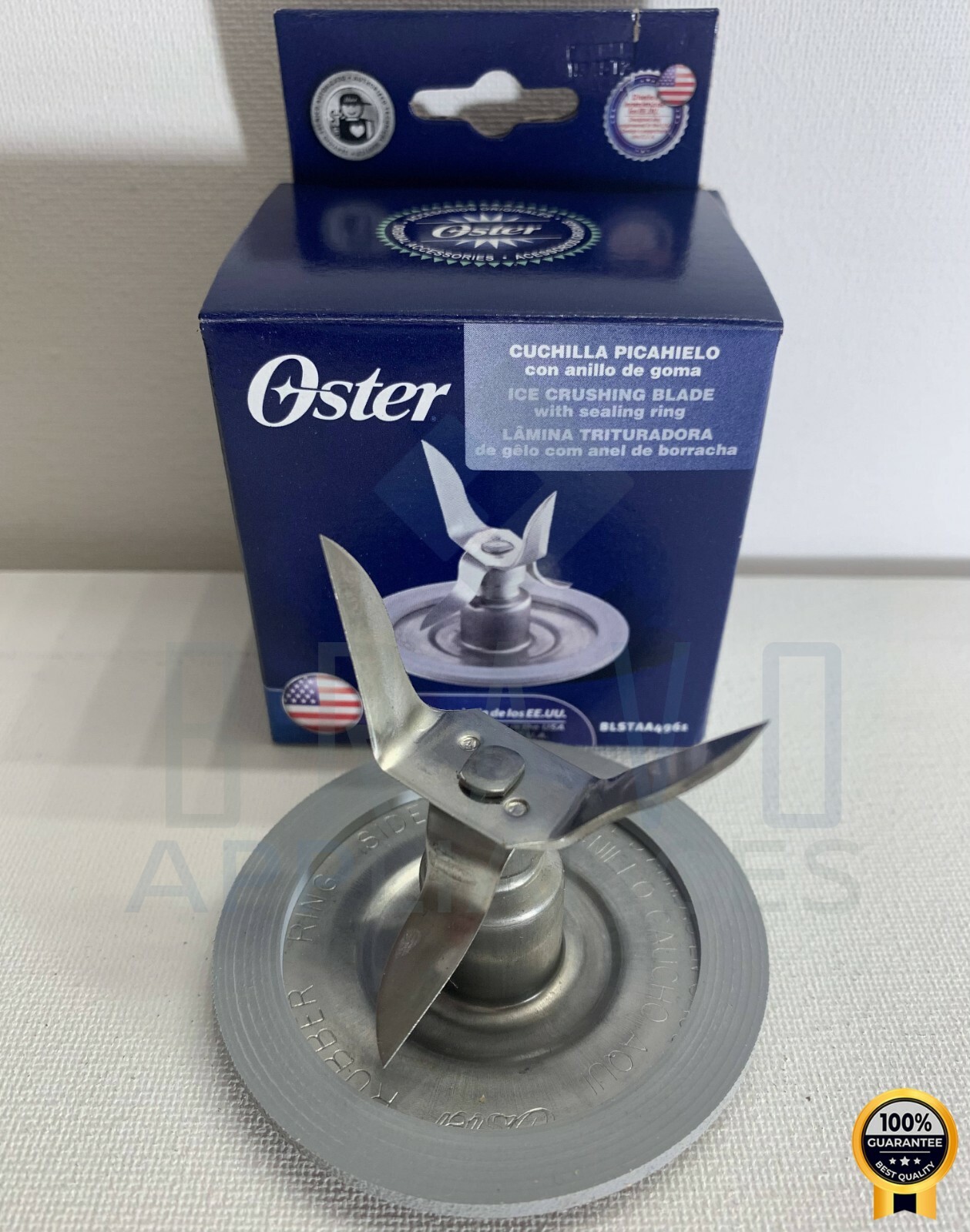 Genuine Oster Blender Stainless Steel Blade 4961 with one Gasket Sealing Ring