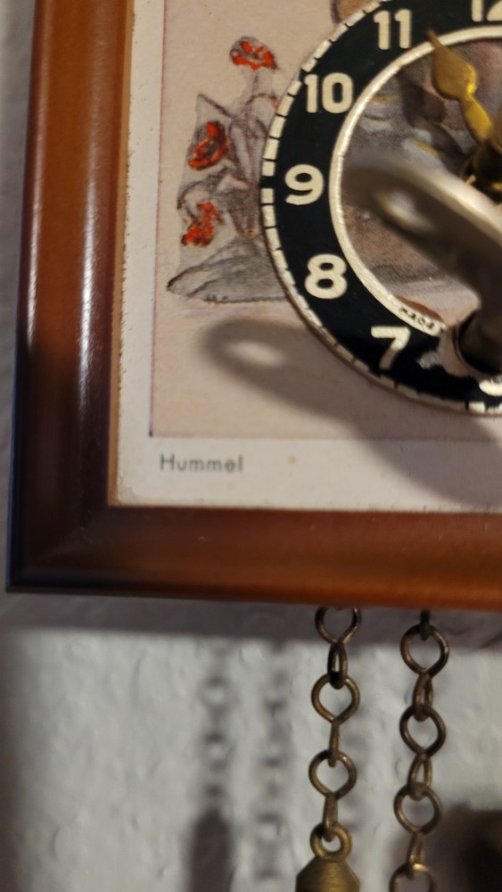 Hummel Mini Pendulum Clock West Germany Box Key Pendulum Vintage Working