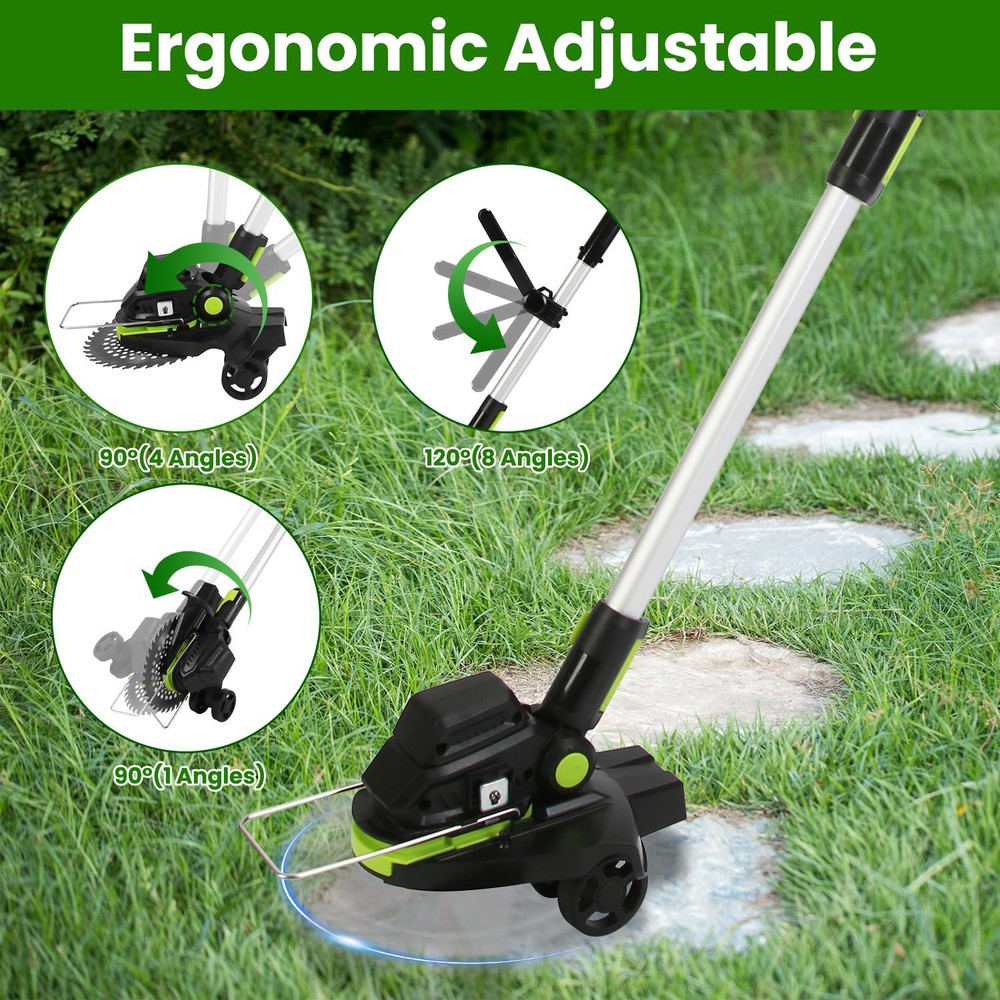 Cordless Electric Brushless Cutter Lawn Edger Grass String Trimmer