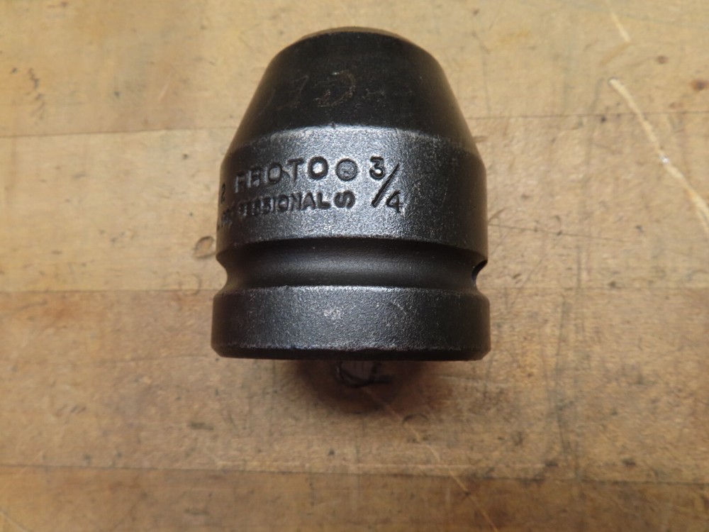 Proto 10012 3/4" standard 6-point impact socket 1" dr