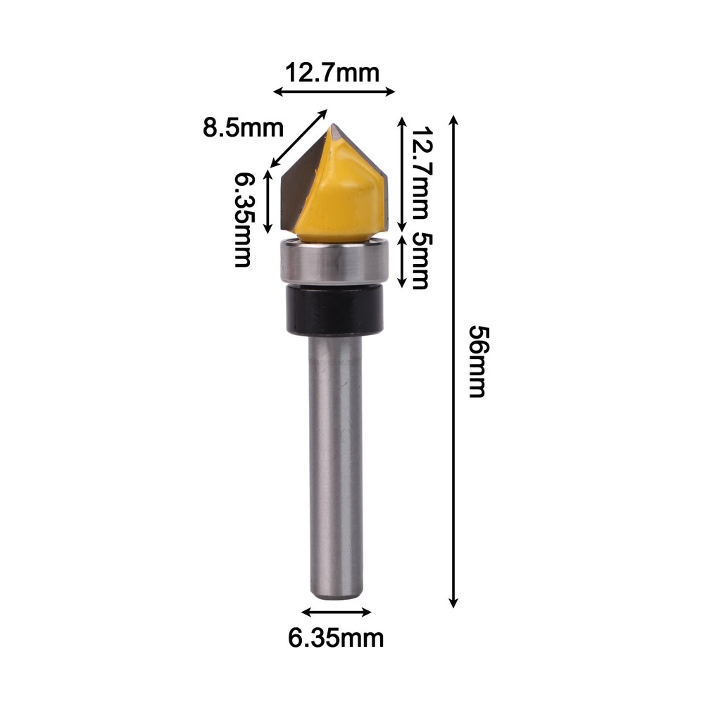 High Efficiency Router Bits 14inch V Groove Bit Designed for Professional Use