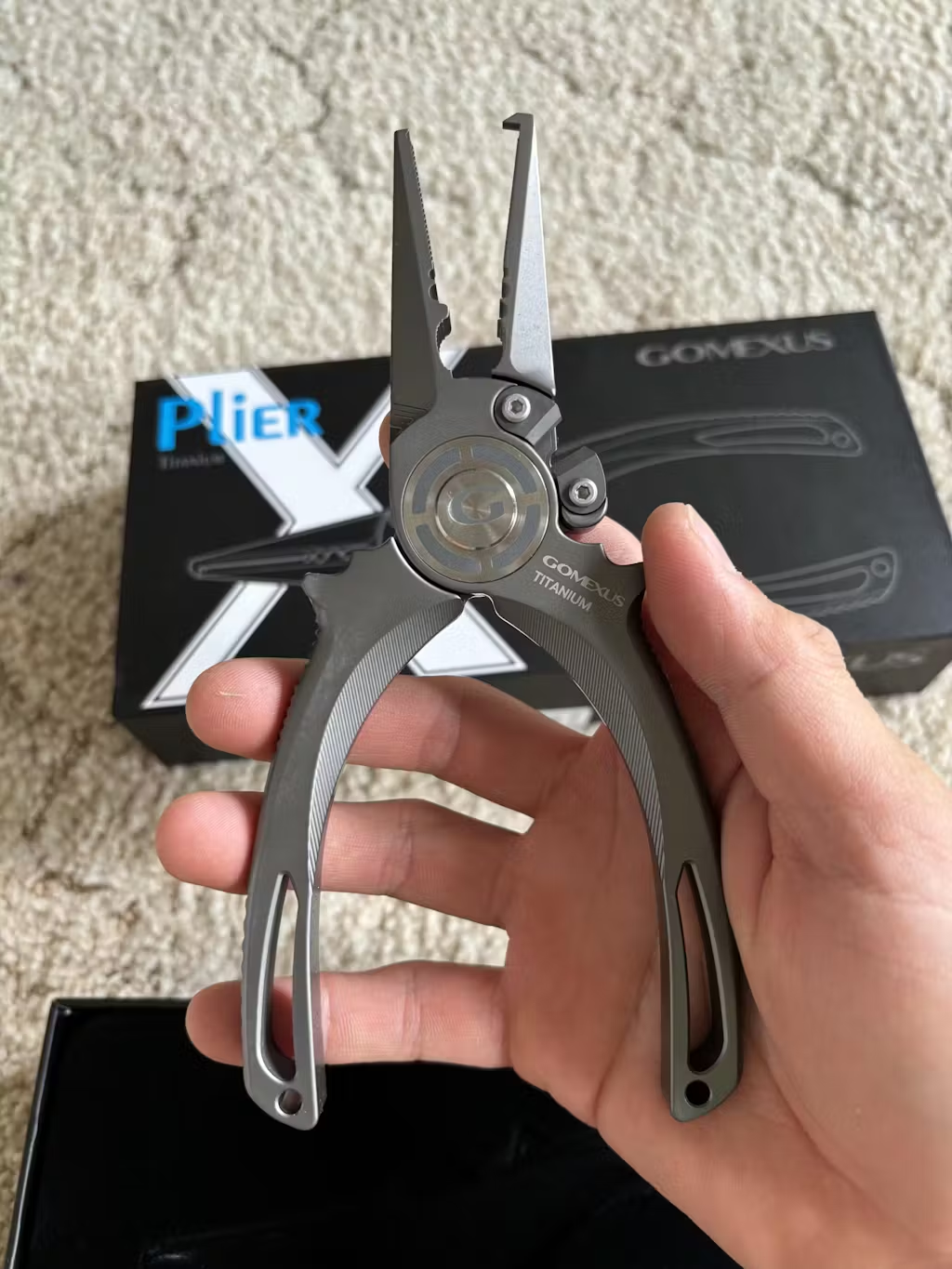 Gomexus Full Titanium Plier 7'' kayak surf Fishing Never Rust Lifetime Warranty