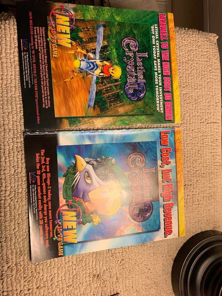 11- 8 1/4” Lethal Crystal arcade  video game AD FLYER