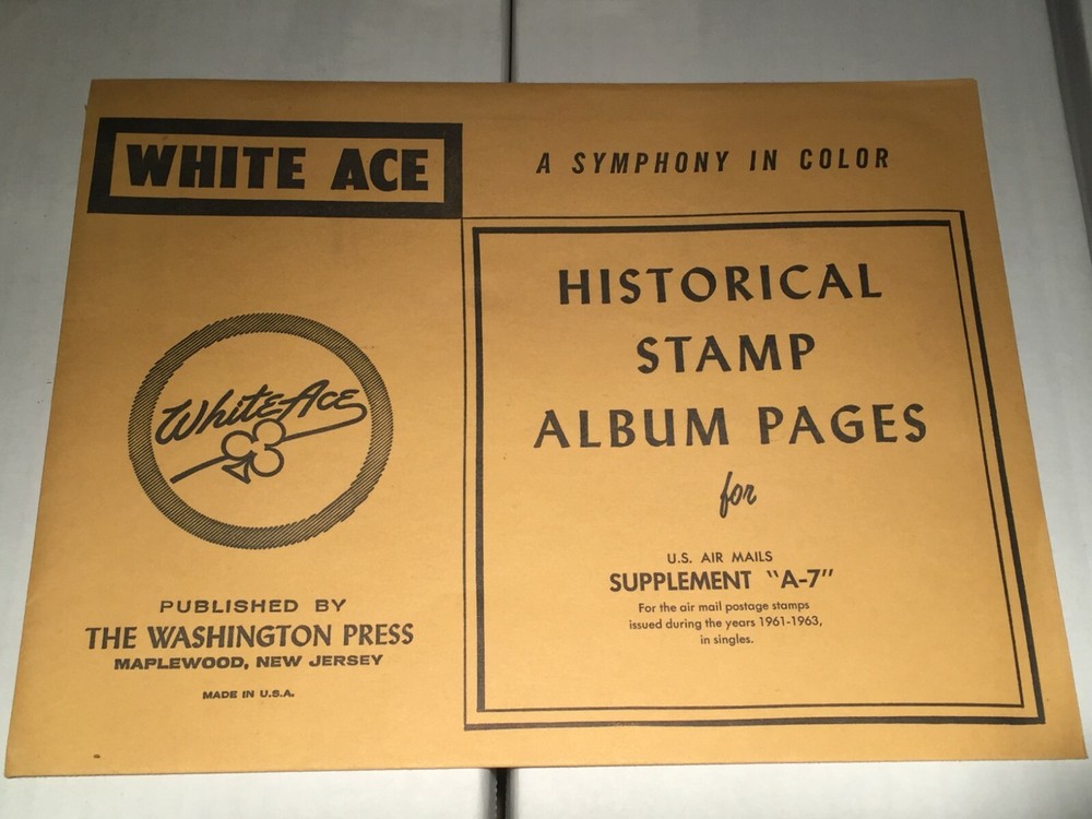 New Package of White Ace Pages 1961-1963 US Air Mail Singles A-7