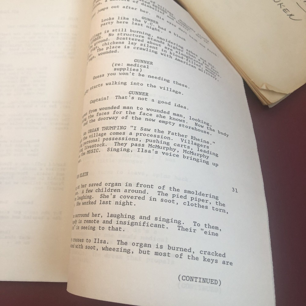 CHINA BEACH TV "Vintage" Script "The Call"