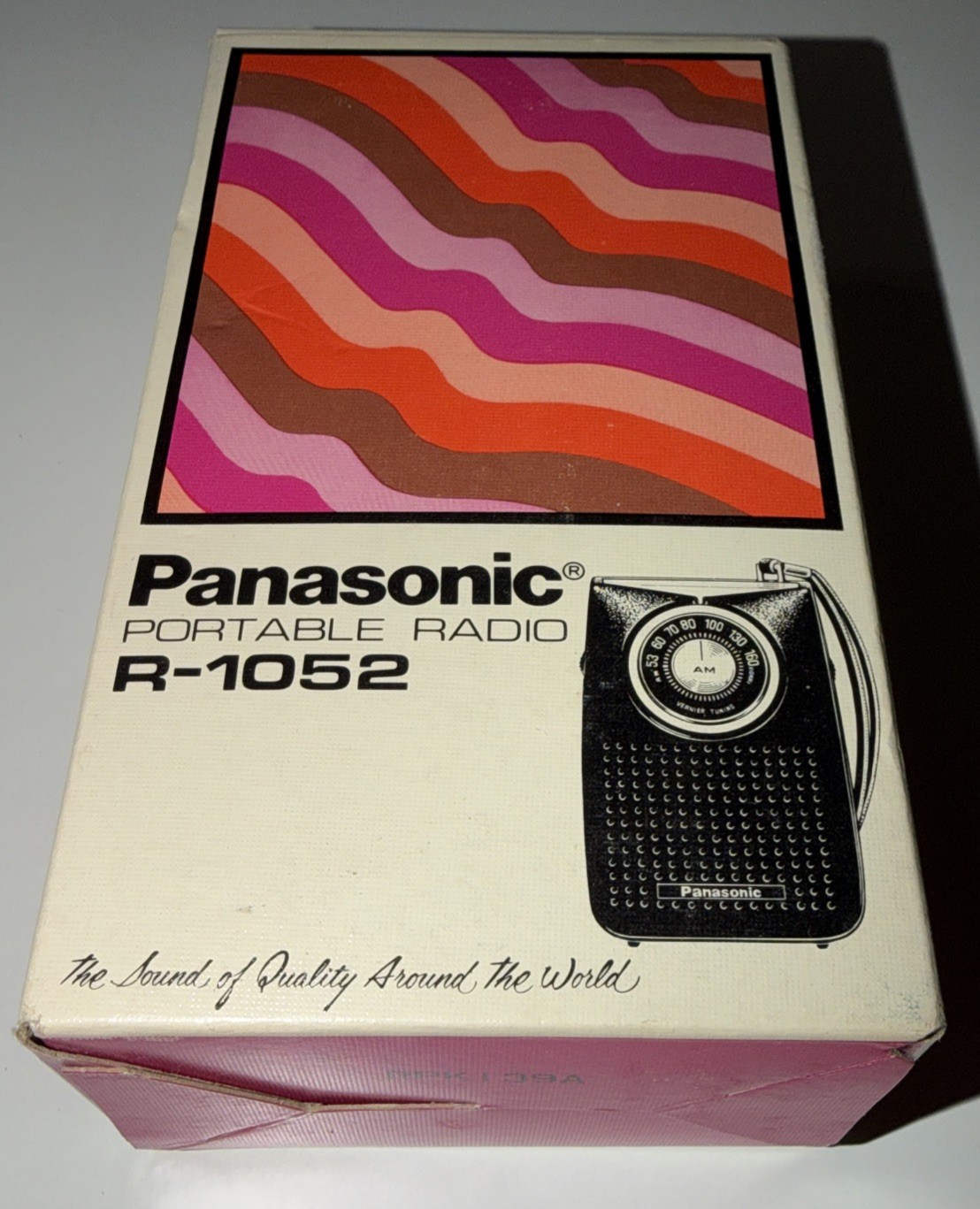 Vintage Panasonic R-1052 Red Portable AM Radio NEW In Box Complete w/Paperwork