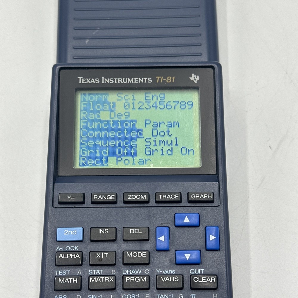 Texas Instruments TI-81 Graphing Calculator & Cover Tested Working