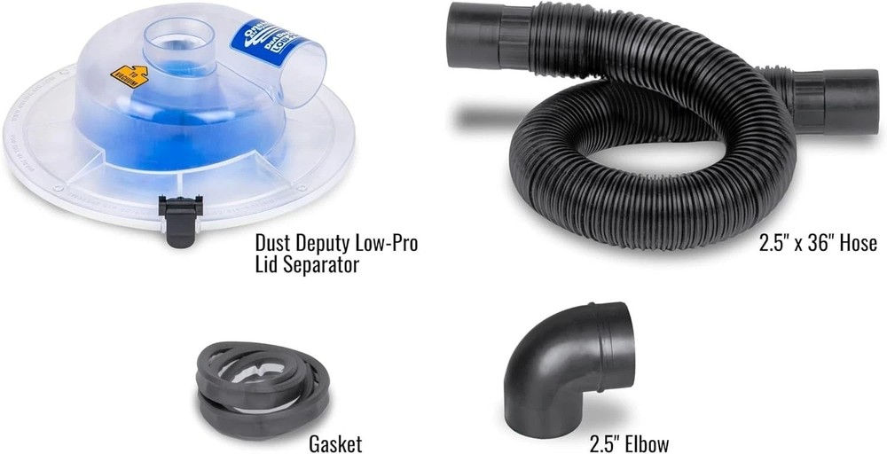 Dust Deputy Low-Pro Plus Cyclone Dust Separator – Engineered High Flow Wet/Dr...