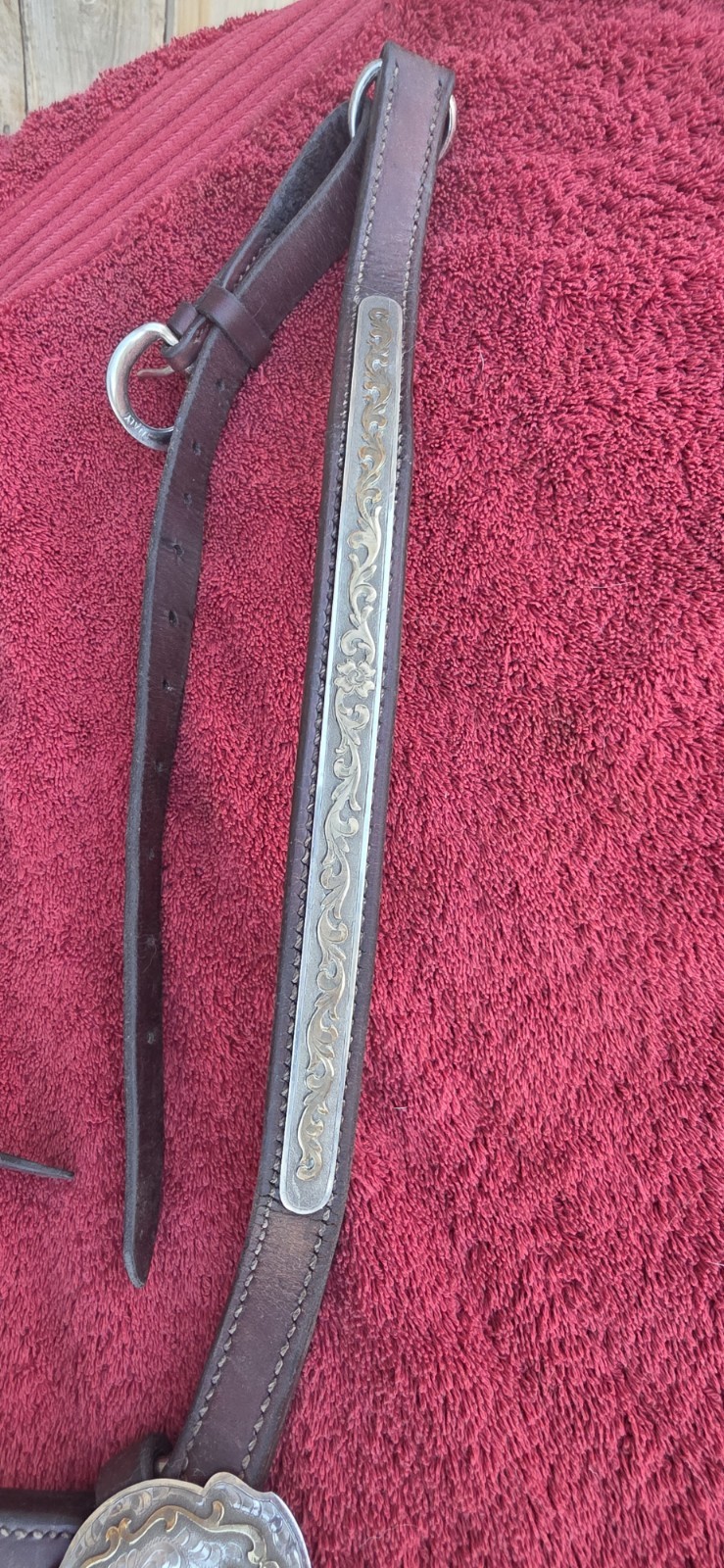 Vintage Victor's Custom Tack Silver &Bronze Headstall And Breast Collar Set MINT