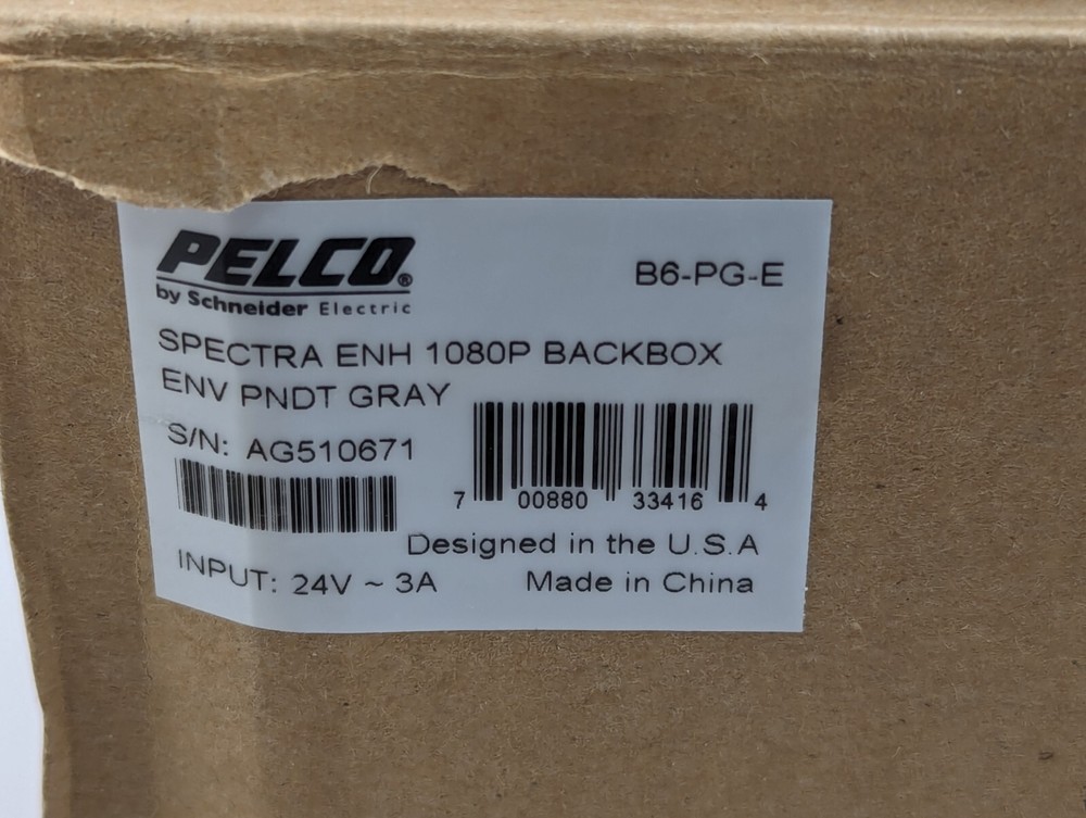 Pelco B6-PG-E Enhanced 1080P, Pendant, Backbox Gray Used
