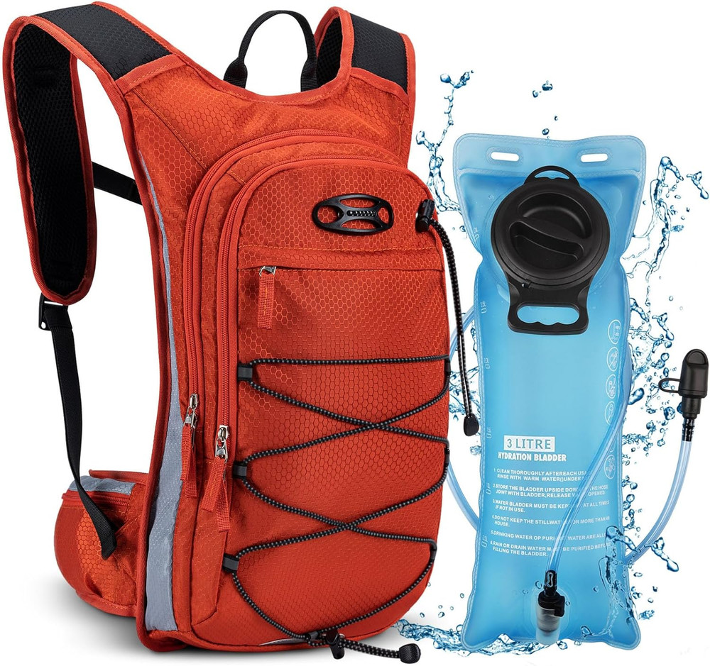 Hydration Backpack, Insulated Hiking Water Backpack with 3L TPU Water Bladder fo