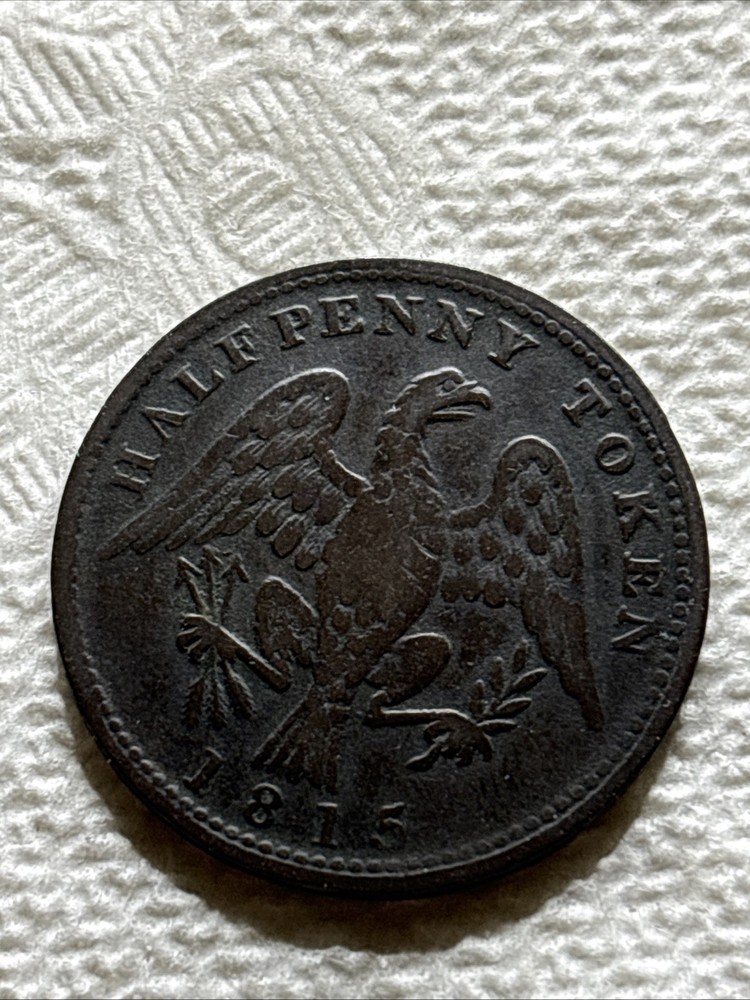 1815 Canada Half Penny Token, Br#994, Britannia Within wreath/spread eagle, 👀