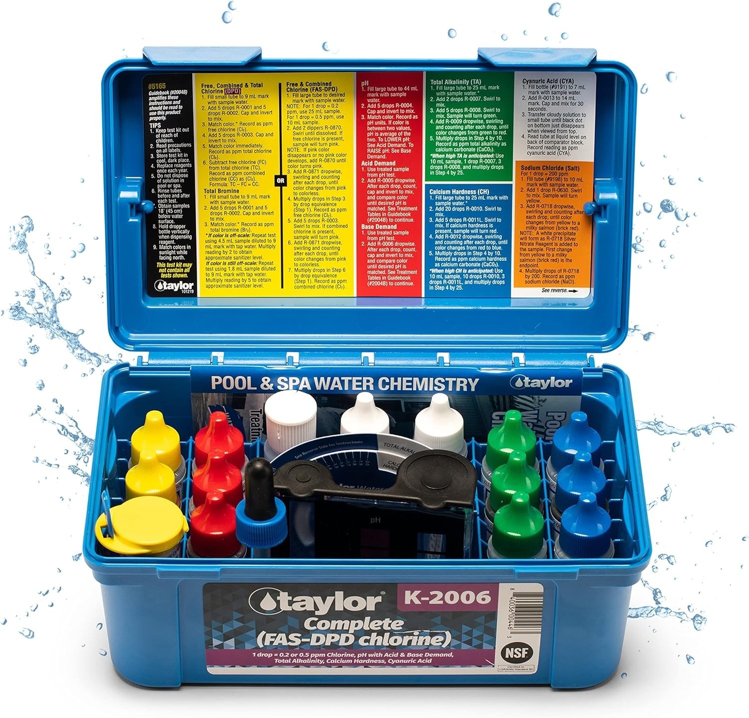 Taylor Pool Water Test Kit Complete Swimming Model No. K2006
