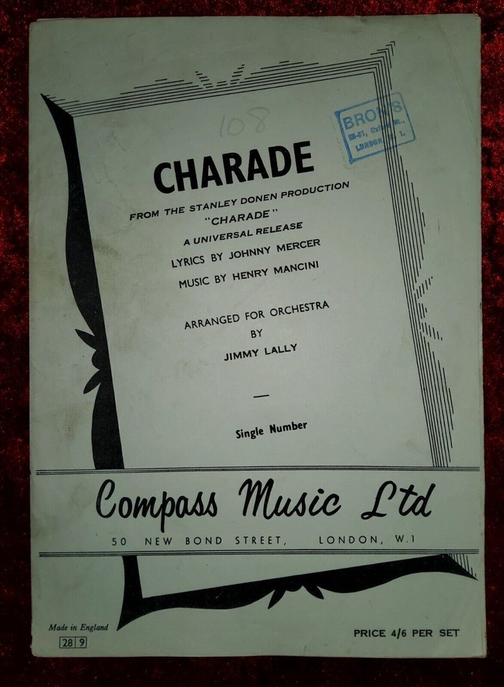 Charade - Compass Music Ltd Sheet Music. Ref00069